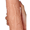 10 Titreşim Modlu Damarlı 28 cm Realistik Vantuzlu Dildo Vibratör