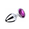 Paslanmaz Çelik Anal Plug Tıkaç Mor Taşlı