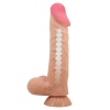 Ortan 9.4 İnç Kıkırdak Yapılı Gerçek Deri Yapılı Dildo