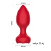 Telefon Kontrollü Full Covered Rubber Rose Anal Plug – Kırmızı