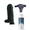 Belden Bağlamalı Kayganlaştırıcı Set Noctis 27cm Siyah Dildo No:2