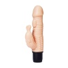Gerçekçi Silikon İkili Tırtıklı Vibratör 17,5 Cm