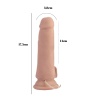 Kıkırdaklı Gerçekçi Silikon Vibratör 17.5 Cm