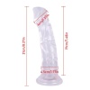 21 cm Vantuzlu Belden Bağlanabilen Beyaz Dildo