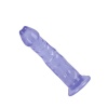 21 cm Vantuzlu Belden Bağlanabilen Mor Dildo