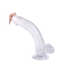 25,5 cm Vantuzlu Damarlı Belden Bağlanabilen Beyaz Realistik Dildo