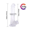 25,5 cm Vantuzlu Damarlı Belden Bağlanabilen Beyaz Realistik Dildo