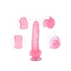 25,5 cm Vantuzlu Damarlı Belden Bağlanabilen Pembe Realistik Dildo
