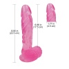 22,5 cm Vantuzlu Belden Bağlanabilen Pembe Realistik Dildo