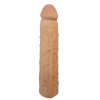 17 cm 4 cm Kafa Dolgulu Gerçekçi Melez Penis Kılıfı Et Dokusunda
