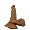 18 cm Gerçekçi Testisli Melez Dildo