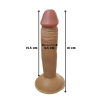 18 cm Gerçekçi Testissiz Melez Dildo