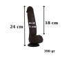 Censan Ultra Gerçekçi 24 Cm Model2 Brown Melez Kıkırdaklı Dildo
