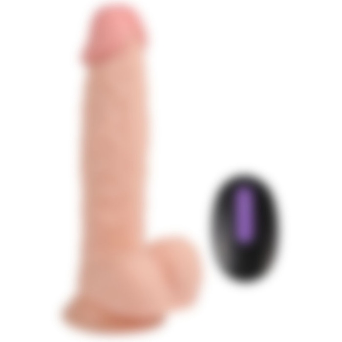 Gerçekçi Silikon Vantuzlu Şarjlı Uzaktan Kumandalı Dildo 21 cm