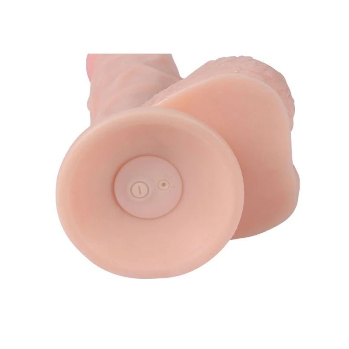 Gerçekçi Silikon Vantuzlu Şarjlı Uzaktan Kumandalı Dildo 21 cm