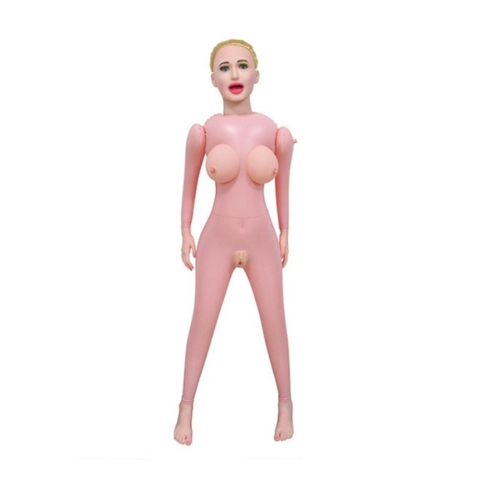 Sarışın Victoria Büyük Boy Titreşimli Sesli Gerçekçi Şişme Bebek