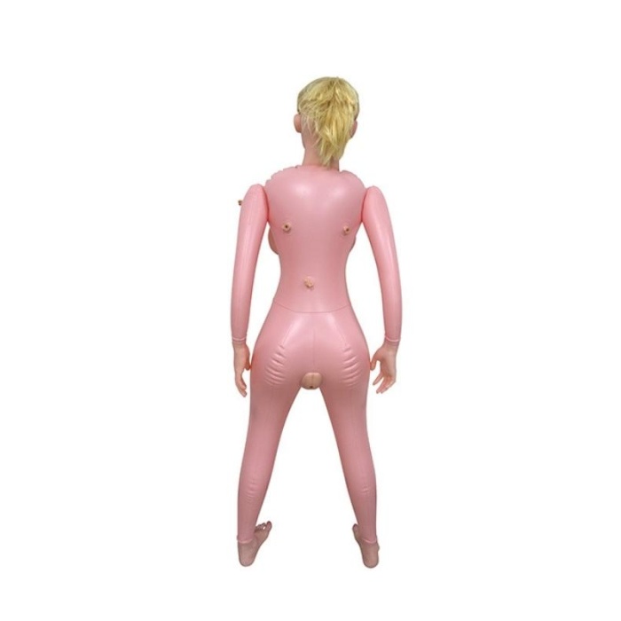 Sarışın Victoria Büyük Boy Titreşimli Sesli Gerçekçi Şişme Bebek