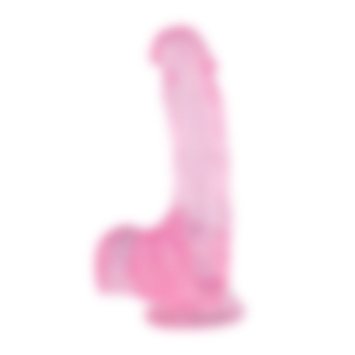 18 cm Vantuzlu Belden Bağlanabilen Damarlı Pembe Dildo