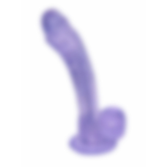 19 cm Vantuzlu Belden Bağlanabilen Damarlı Mor Dildo