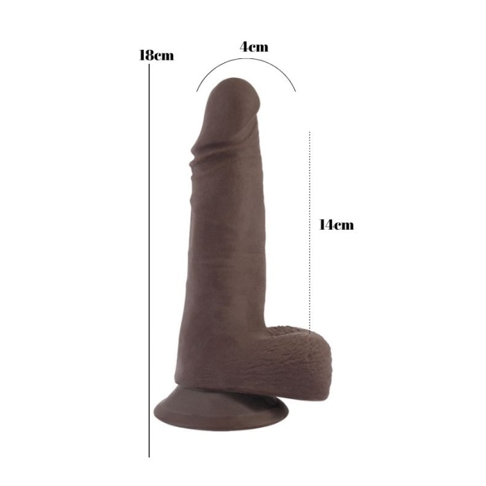 18cm Kıkırdaklı Gerçekçi Dildo