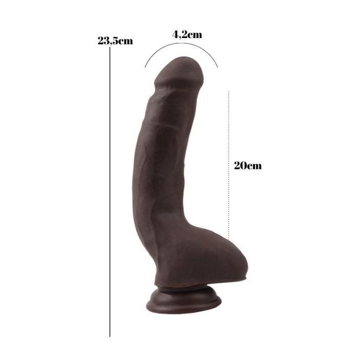 23.5cm Kıkırdaklı Gerçekçi Dildo