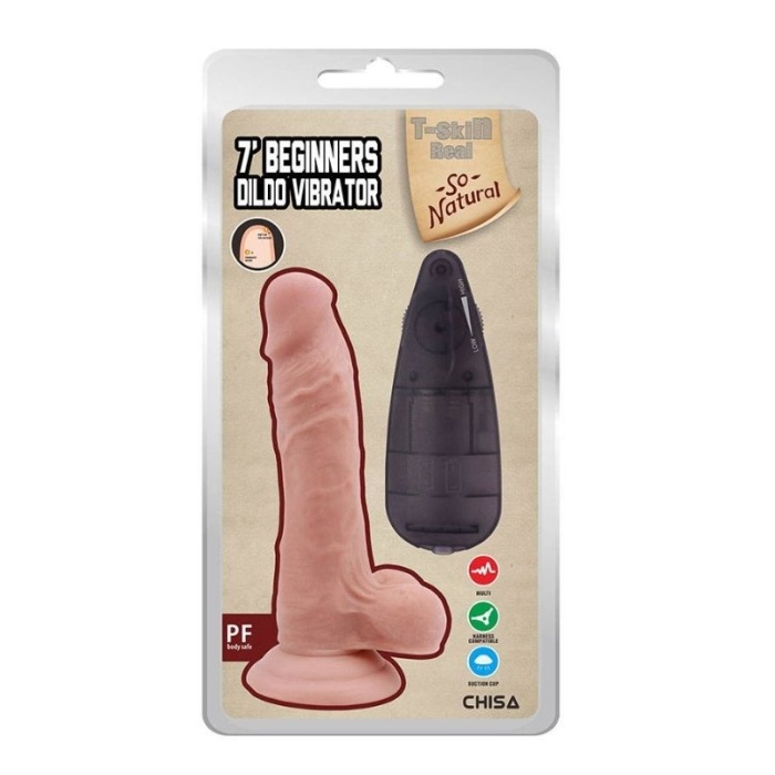 Gerçekçi Silikon Vantuzlu Vibratör Dildo 7 İnç