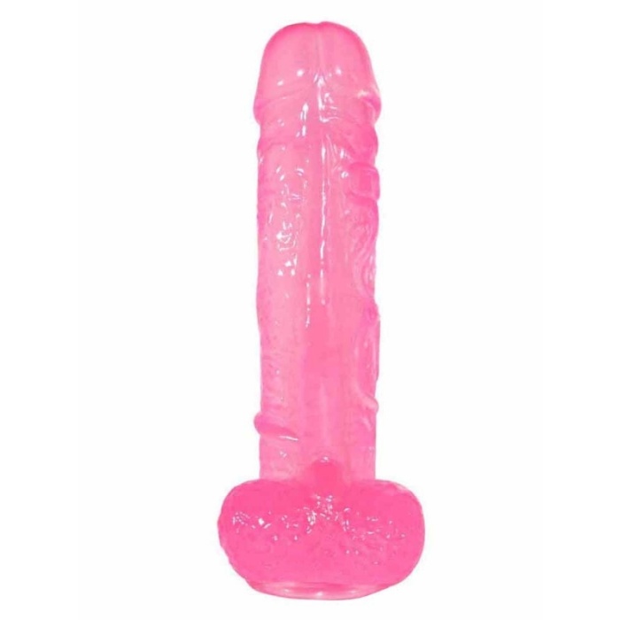 28 cm Vantuzlu Damarlı Belden Bağlanabilen Pembe Realistik Dildo