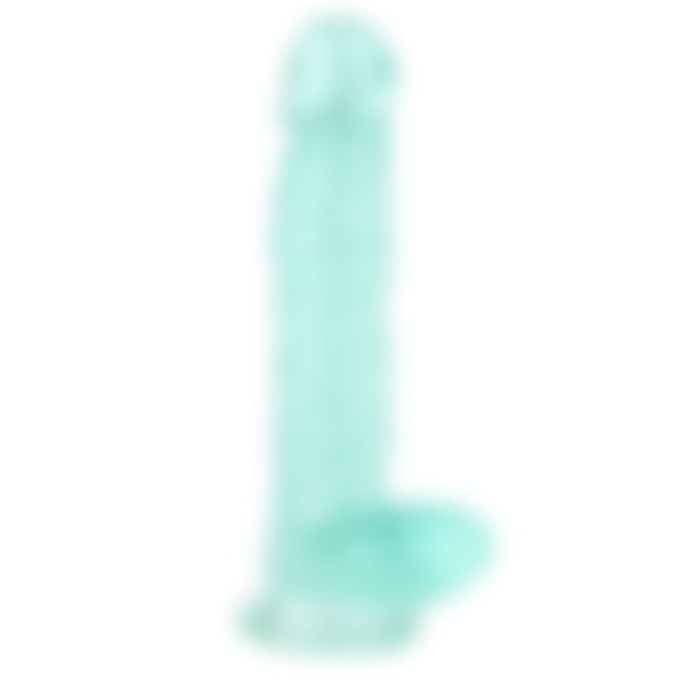 20cm Vantuzlu Belden Bağlamaya Uygun Yeşil Realistik Dildo