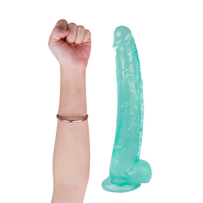30cm Vantuzlu Belden Bağlanabilen Yeşil Dildo