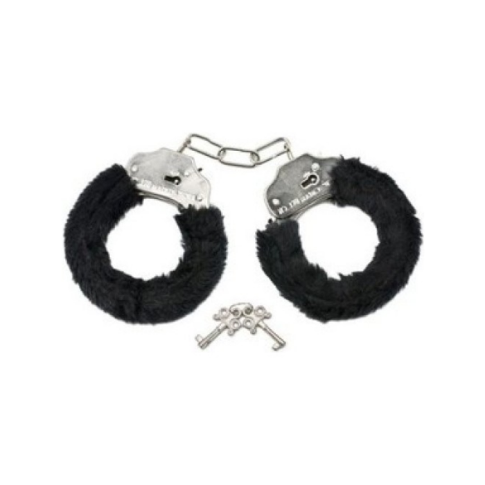 Siyah Fantezi Peluşlu Metal Kelepçe