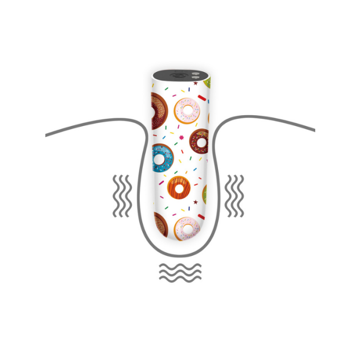 Şarjlı Donut Desenli Kurşun Şeklinde Vibratör