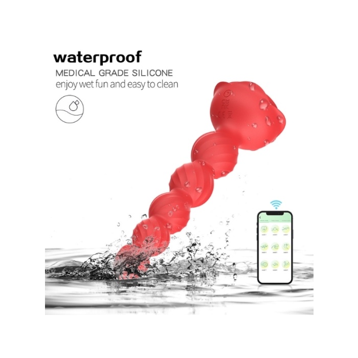 Siyah Telefon Kontrollü Boğumlu Anal Plug