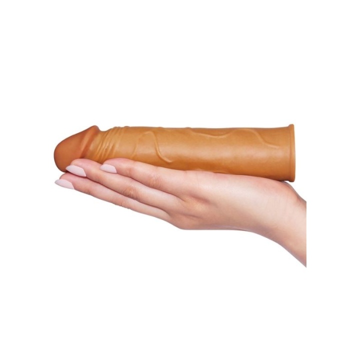 Add 1" Pleasure X Tender Penis Sleeve Brown