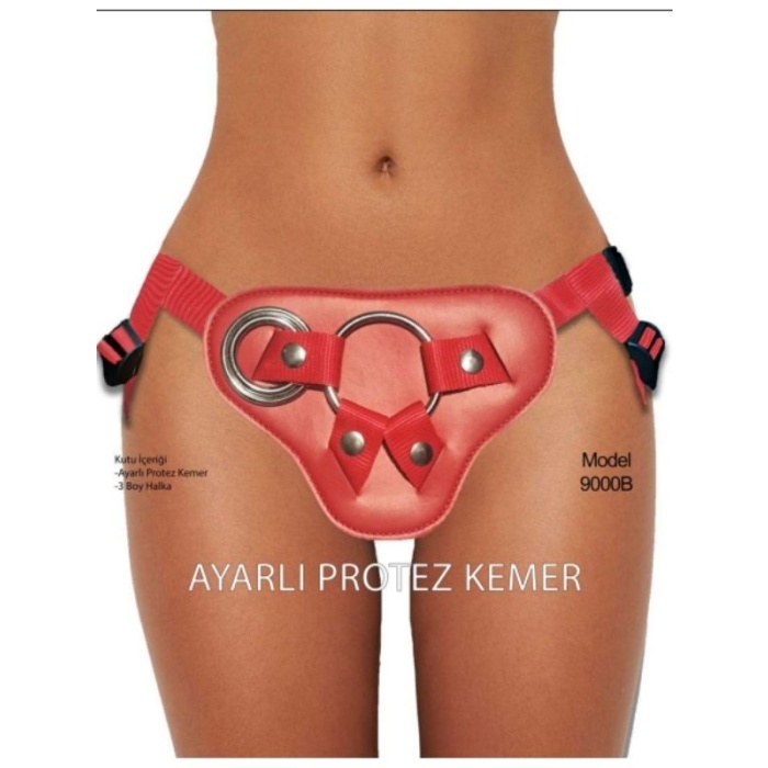 Censan Forjin Ayarlanabilir 3 Halkalı Belden Bağlama Kemeri Kırmızı