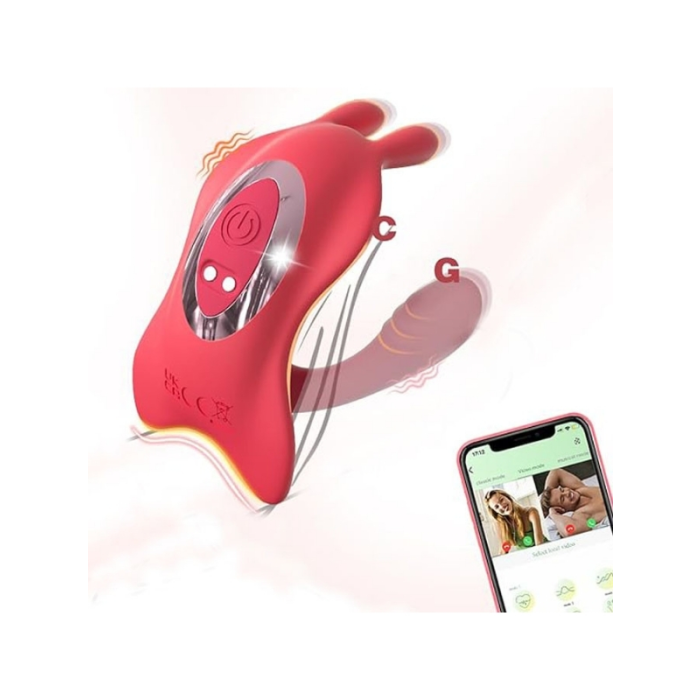 Censan Çiftler İçin Akıllı Titreşimli G-Spot ve Klitoris Uyarıcı Vibratör – Uygulama Kontrollü, Su Geçirmez, Çift Motorlu