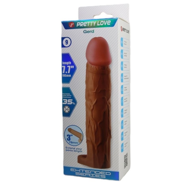 Gerd Gerçek Hissiyatlı Uzatıcı Penis Kılıfı Brown