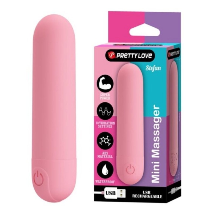 Mini Elektronik Şarj Edilebilir Vibratör Pembe