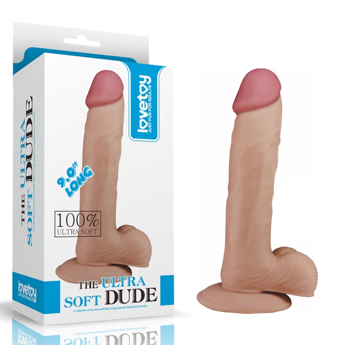9İnç The Ultra Soft Dude Dildo