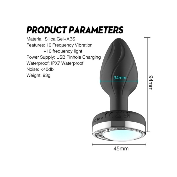 Ycxydr Telefon Kontrollü Titreşimli Anal plug