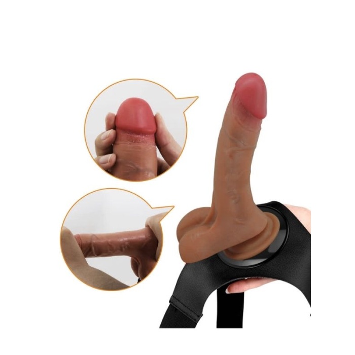 Oher Fışkırtmalı &amp; Titreşimli Belden Bağlamalı Dildo Vibratör