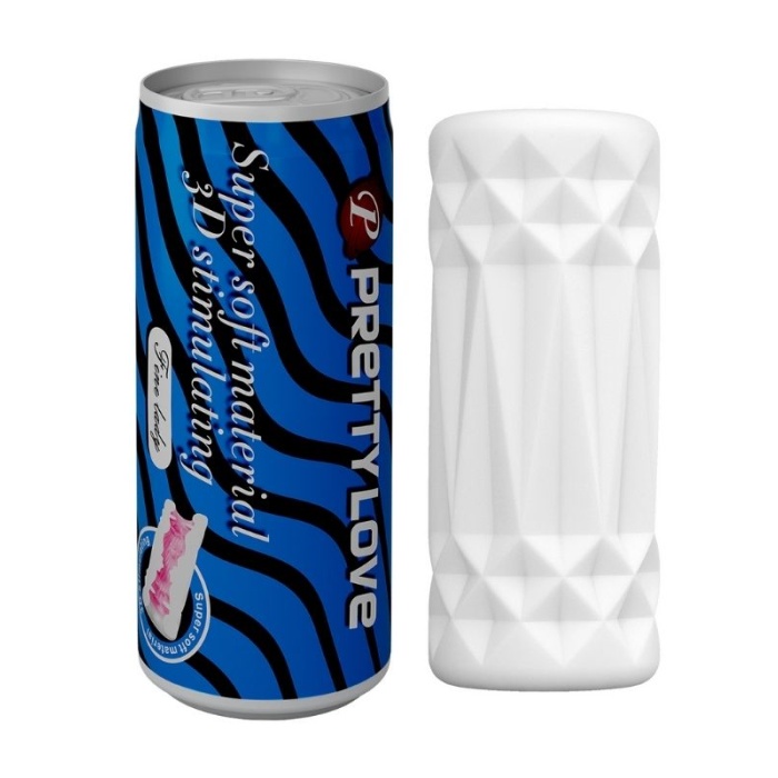 Super Soft Material 3d Stimulating Kola Kutusu Şeklinde Mastürbatör Mavi