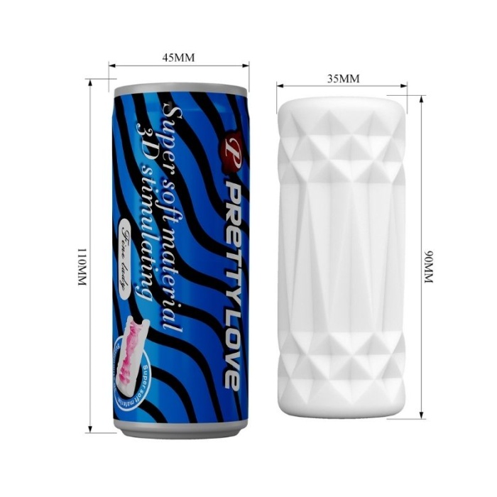 Super Soft Material 3d Stimulating Kola Kutusu Şeklinde Mastürbatör Mavi