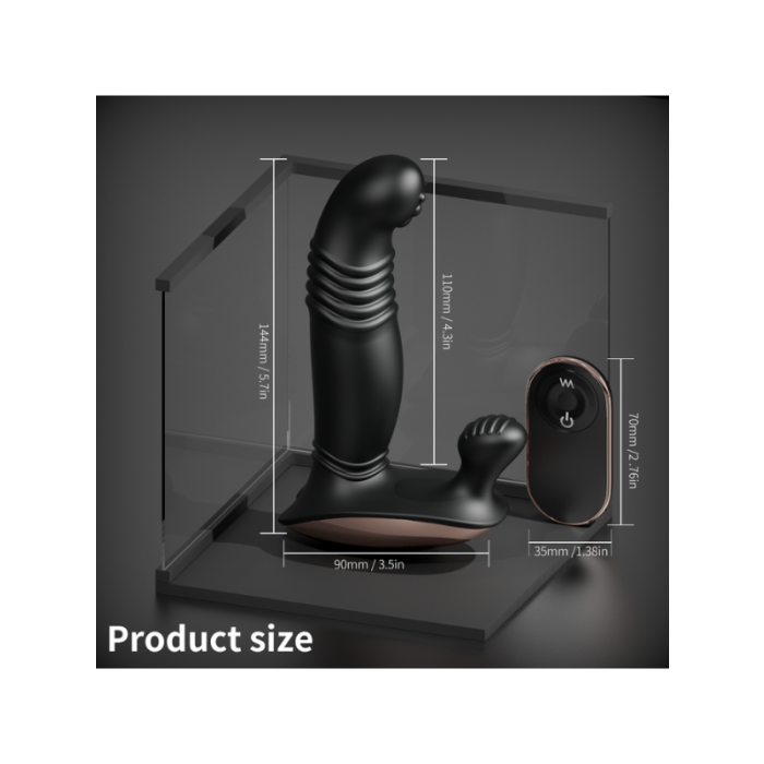 Şarjlı Uzaktan Kumandalı Perine ve Uyarıcı İleri Geri Hareketli İkili Vibratör