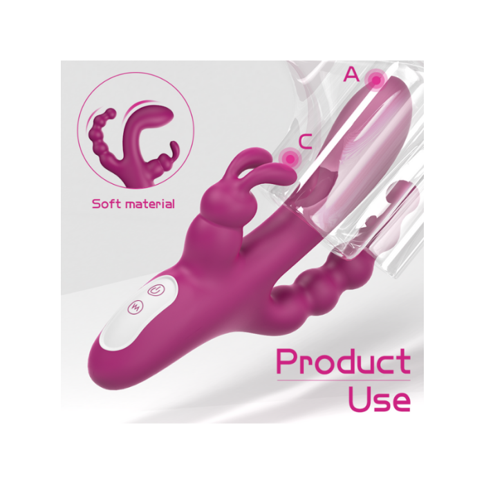 Mor Üçlü Silikon Vibratör