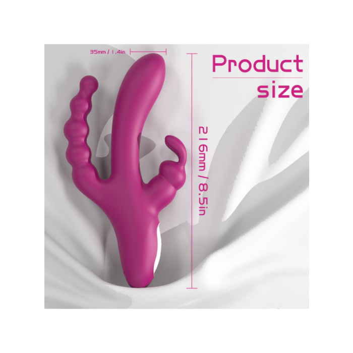 Mor Üçlü Silikon Vibratör