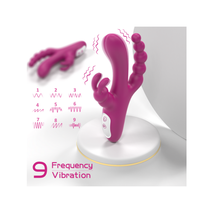Mor Üçlü Silikon Vibratör