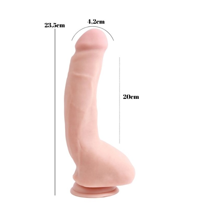 23.5cm Kıkırdaklı Gerçekçi Dildo