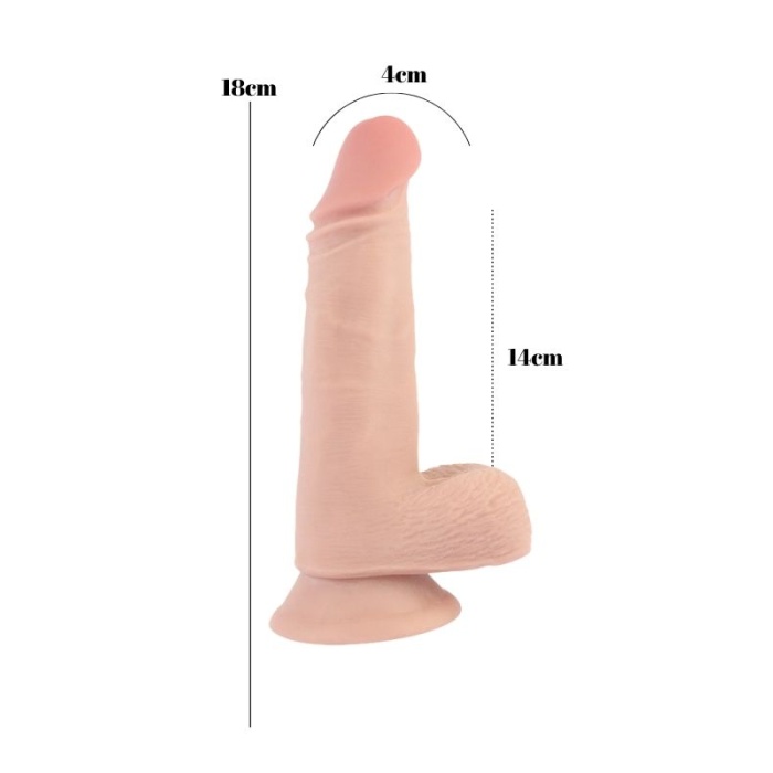 18cm Kıkırdaklı Gerçekçi Dildo