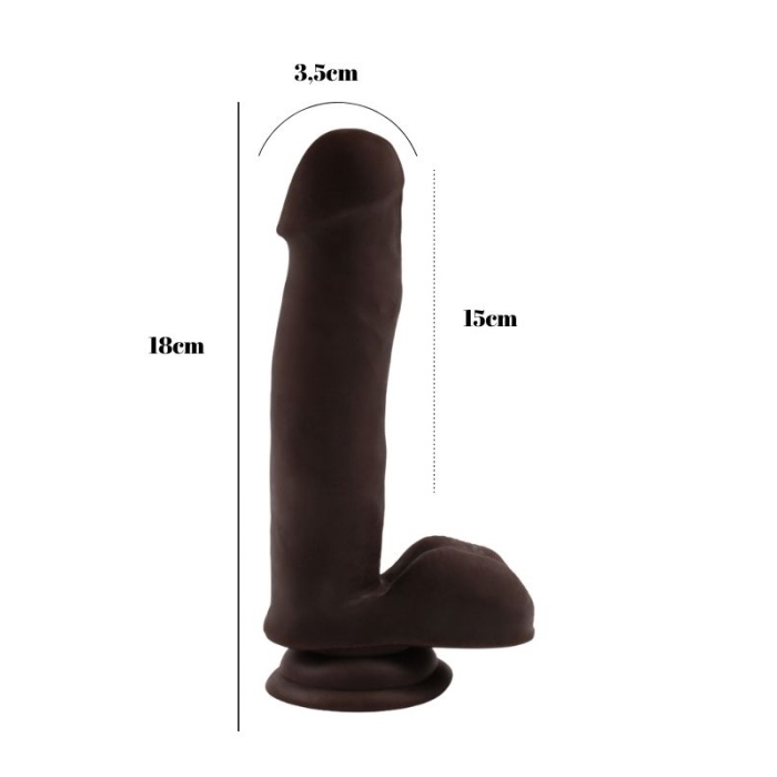 18cm Kıkırdaklı Gerçekçi Dildo