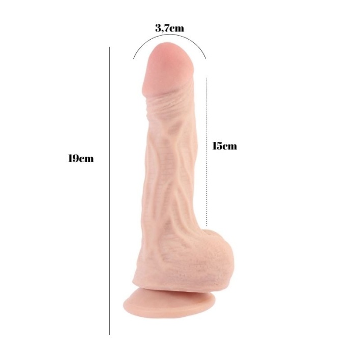 19cm Kıkırdaklı Gerçekçi Dildo